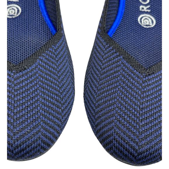 Rothy’s The Flat Women’s 9 Navy Metallic Herringbone Knit Ballet Flats - Picture 8 of 9